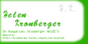 helen kronberger business card